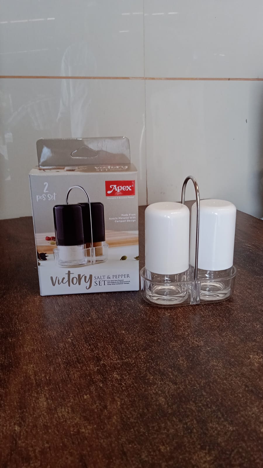 Apex Victory Salt & Pepper Dispenser Set – 2 Pcs Acrylic Seasoning Shaker Apex Victory Salt & Pepper Dispenser Set – 2 Pcs Acrylic Seasoning Shaker